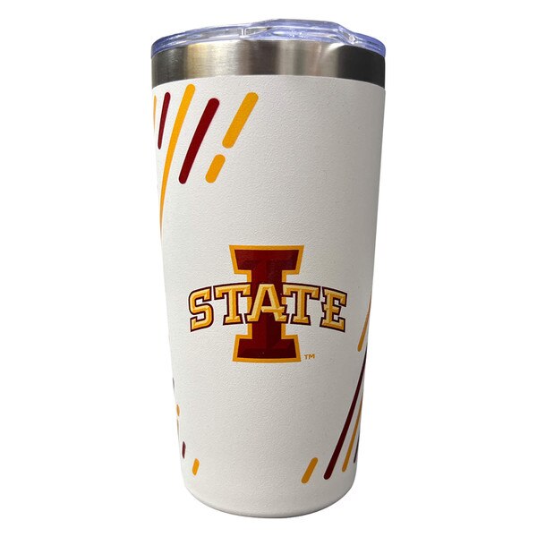 LXG I-State Cyclones Diagonal White Tumbler 20 oz